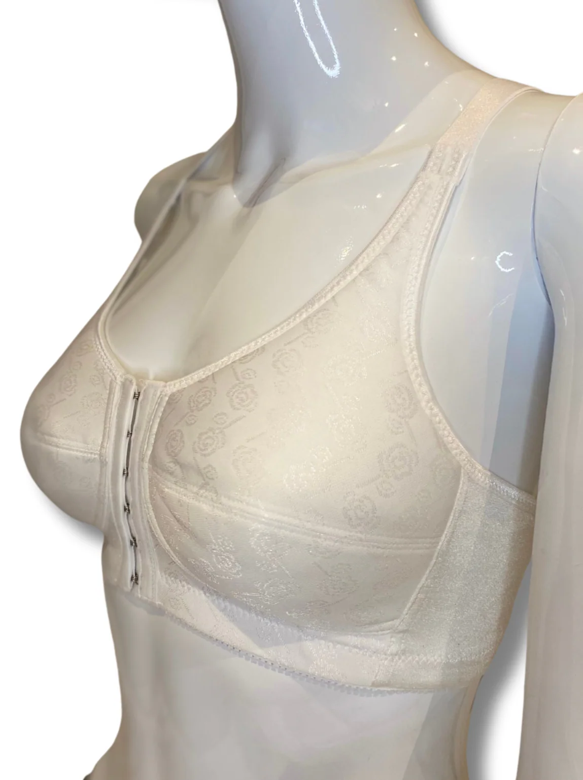 ABC Rose Contour Front Fastening Mastectomy Bra - White - Image 3