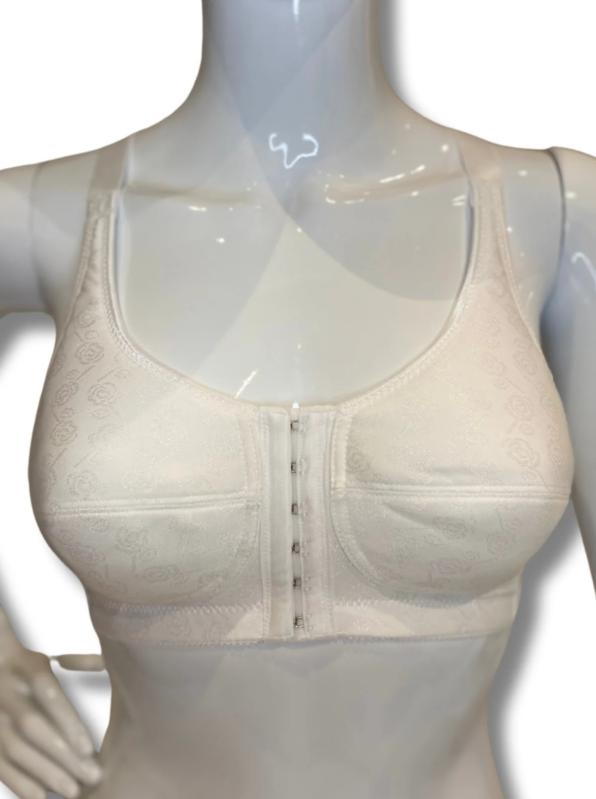 ABC Rose Contour Front Fastening Mastectomy Bra - White - Image 4