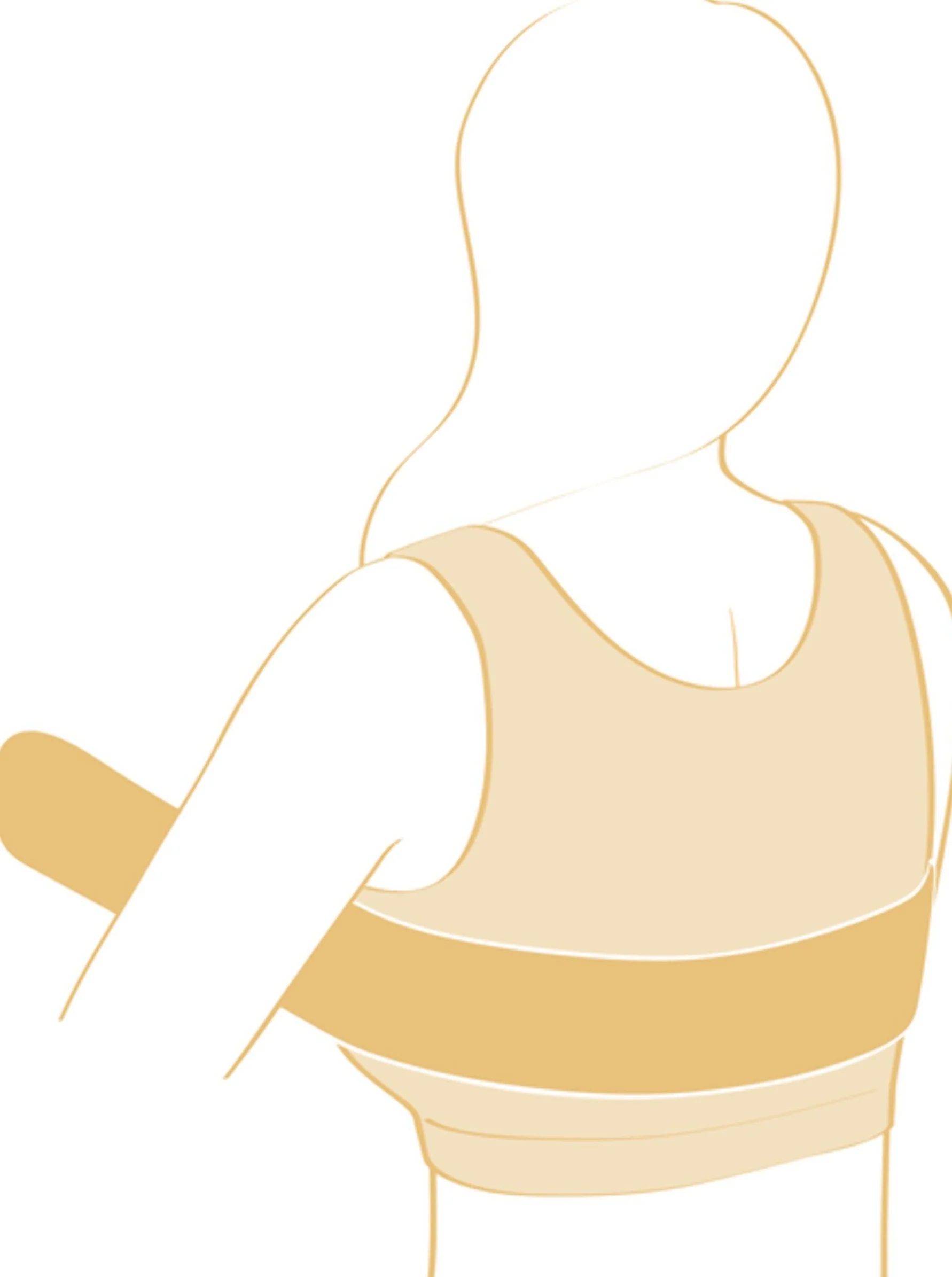 Amoena Compression Belt - White - Image 6
