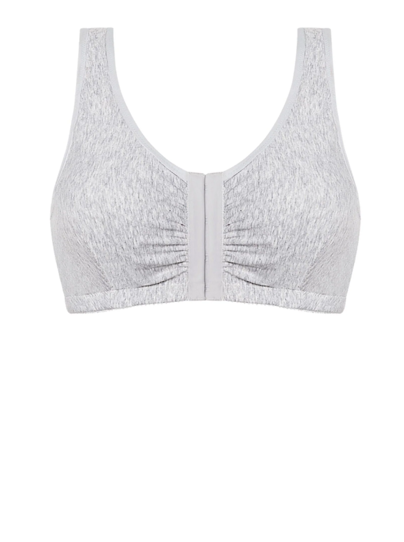 Amoena Fleur Wire Free Mastectomy Bra - Grey Melange - Image 3