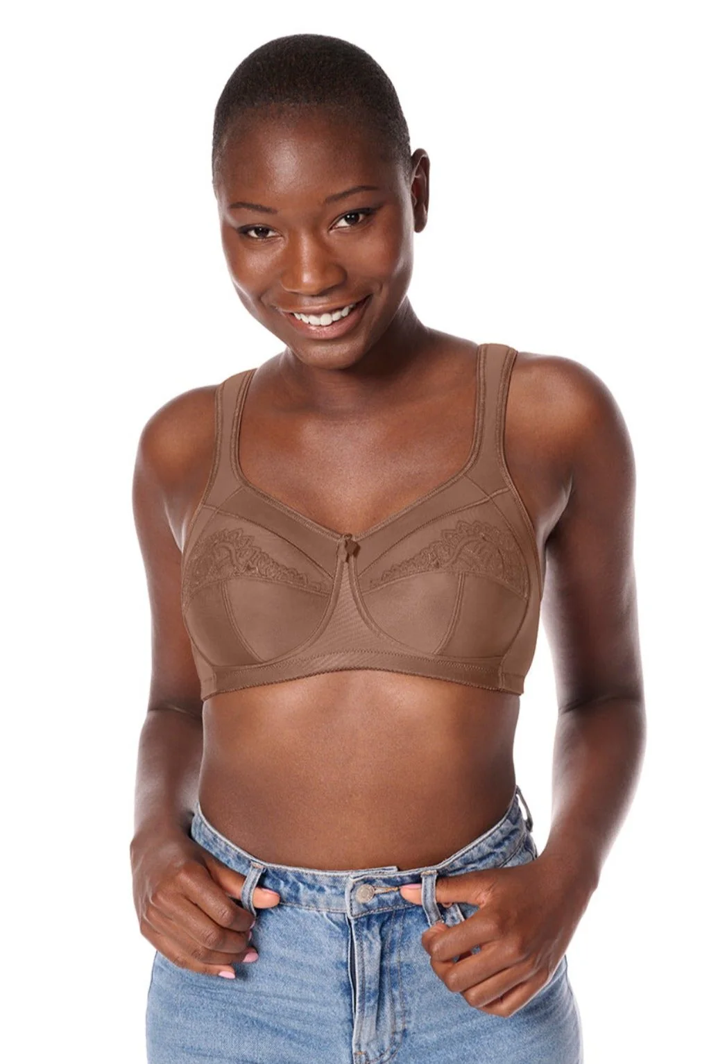 Amoena Isadora Wire Free Mastectomy Bra - Mocha