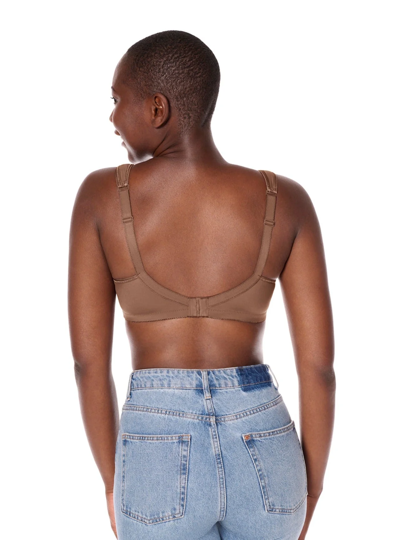 Amoena Isadora Wire Free Mastectomy Bra - Mocha - Image 2
