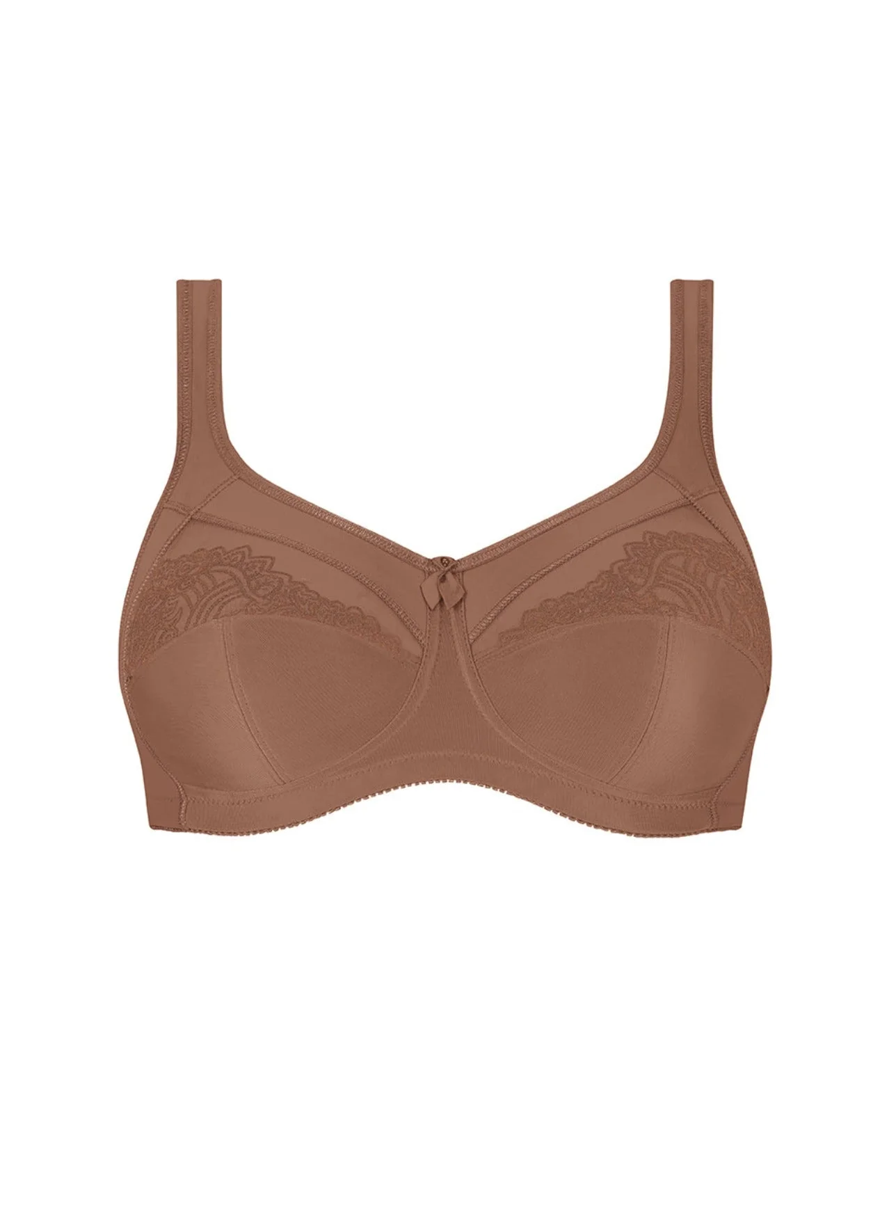Amoena Isadora Wire Free Mastectomy Bra - Mocha - Image 3