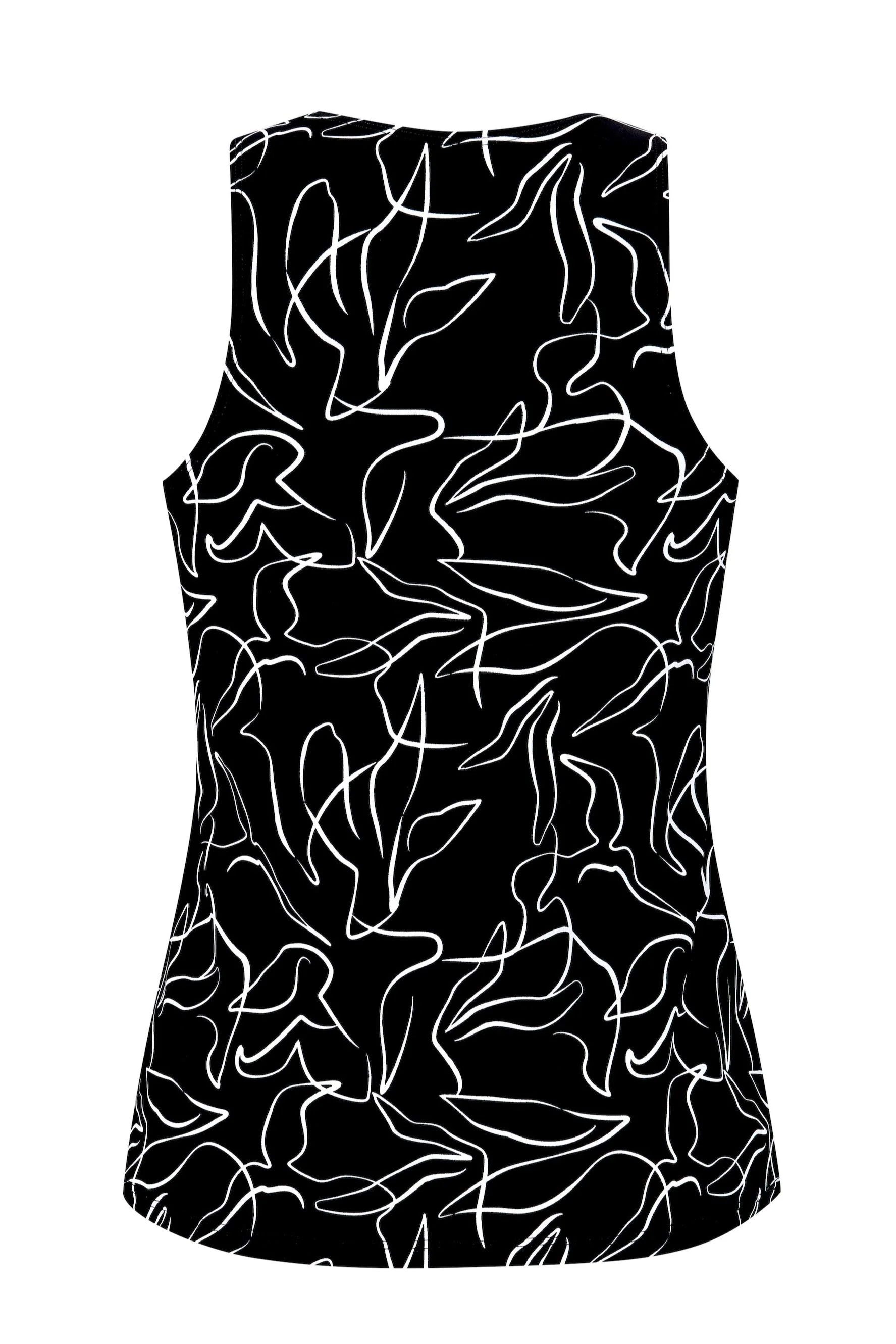 Amoena Lagos Mastectomy Lymphoedema Tankini - Black/White - Image 5