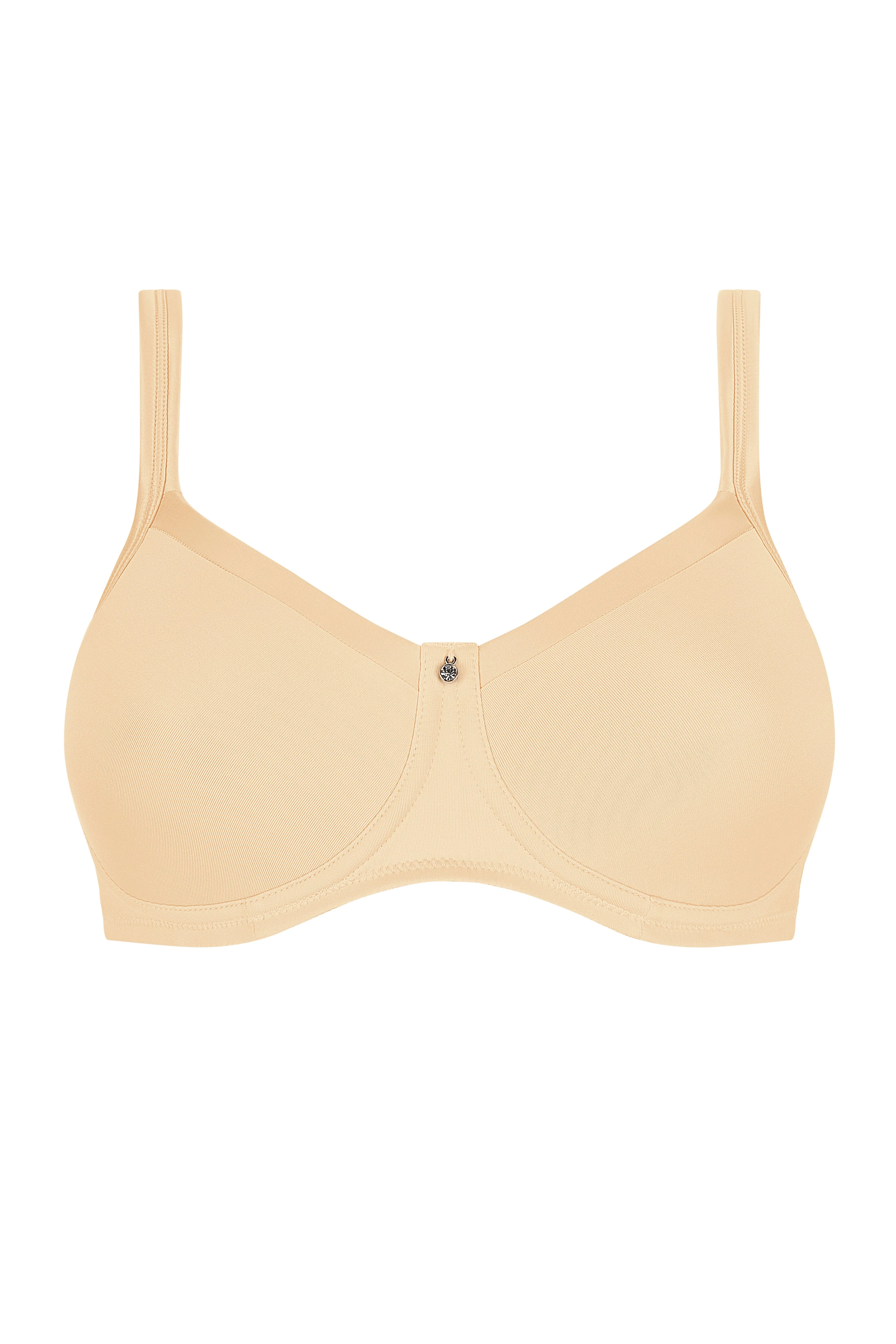 Amoena Lara Satin Padded Wire Free Mastectomy Bra - Nude - Image 4