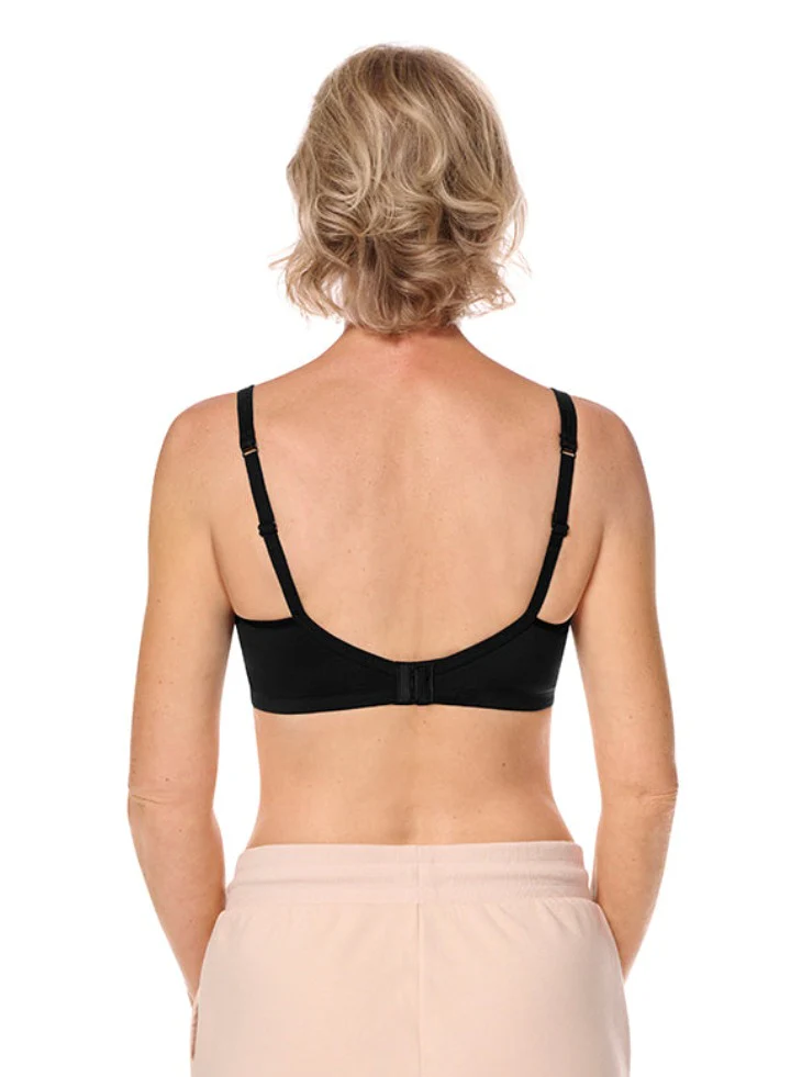 Amoena Mara Padded Mastectomy Bra - Black - Image 2