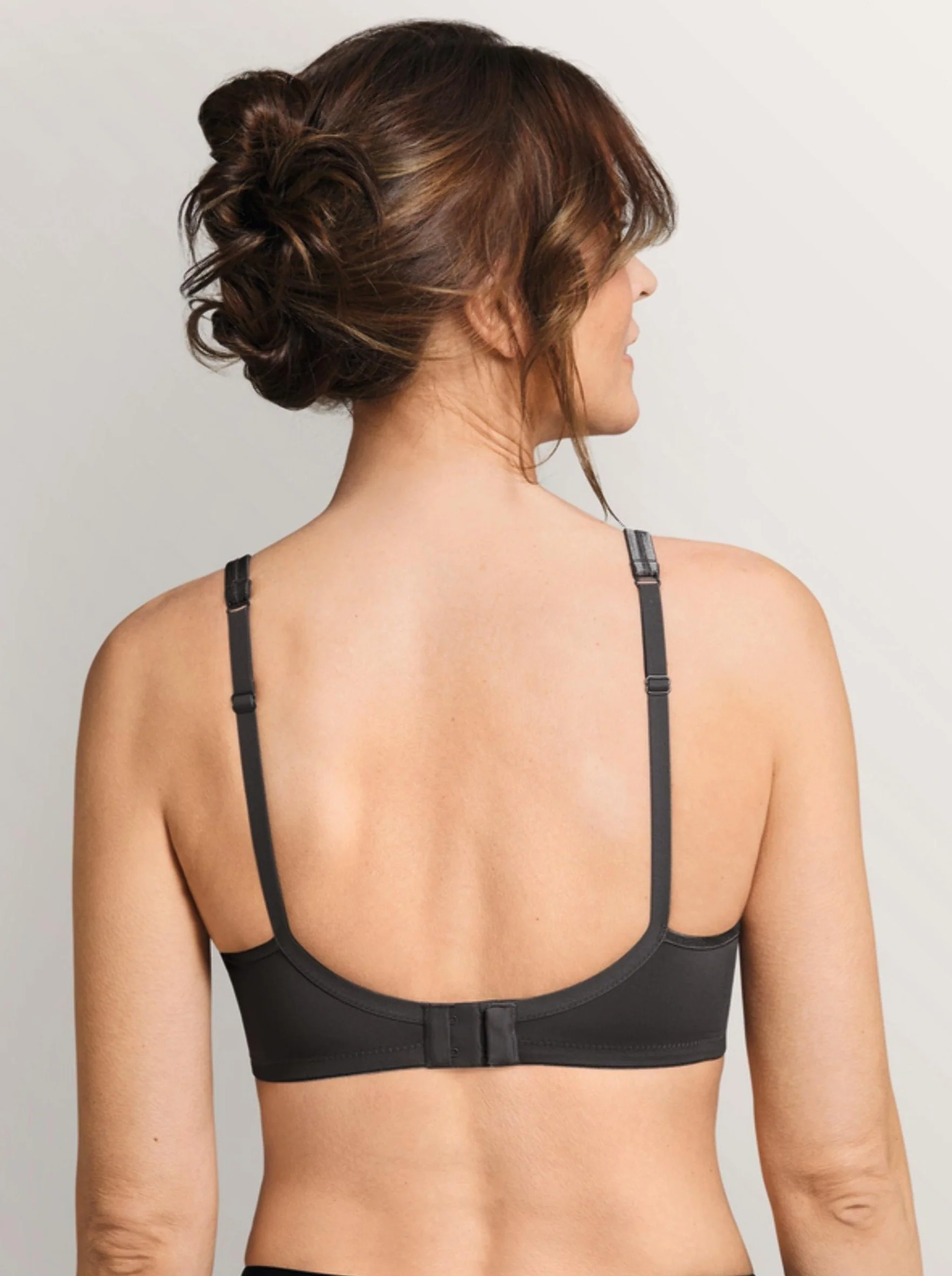 Amoena Mara Padded Mastectomy Bra - Dark Grey - Image 2