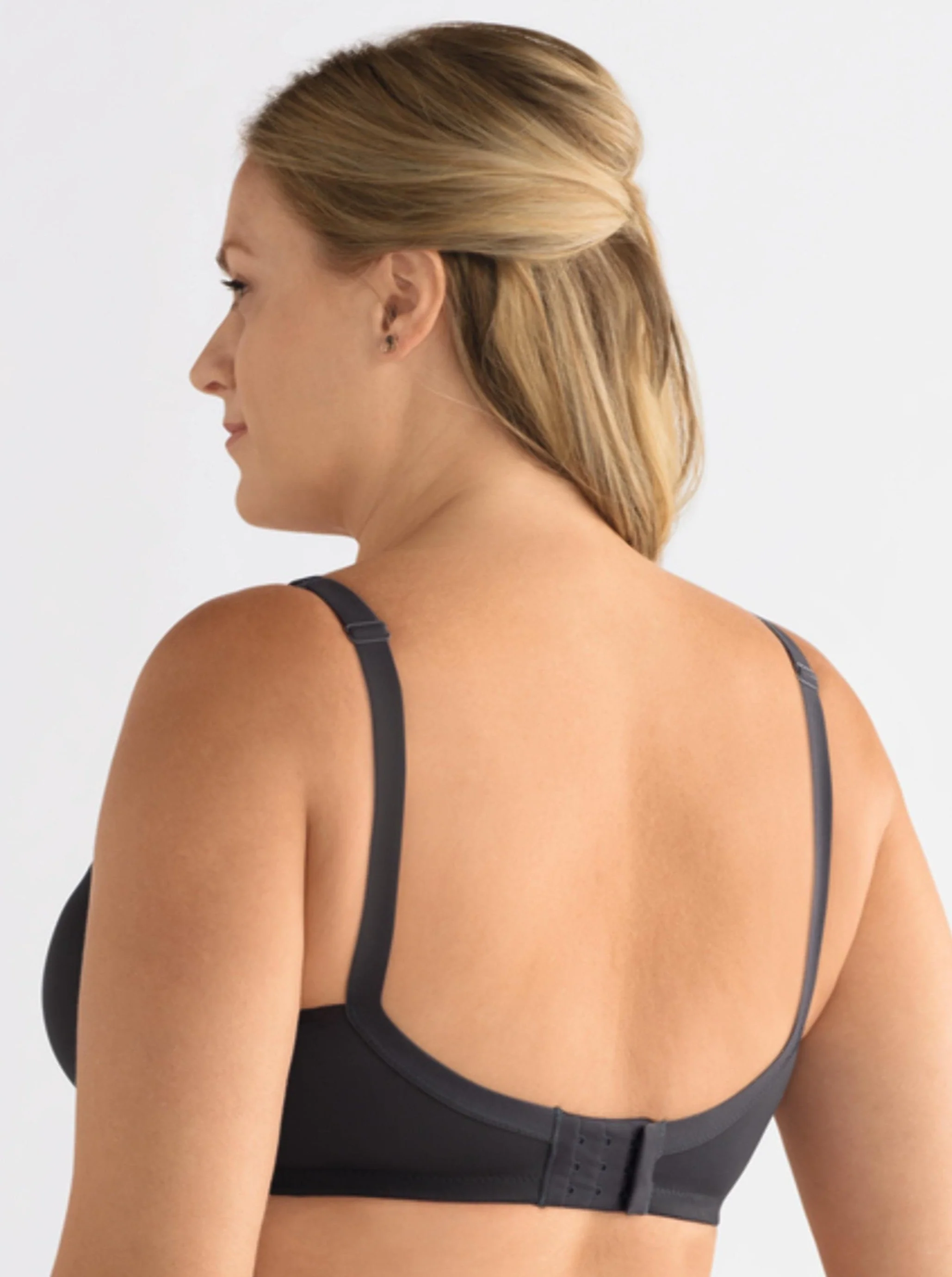 Amoena Mara Padded Mastectomy Bra - Dark Grey - Image 6