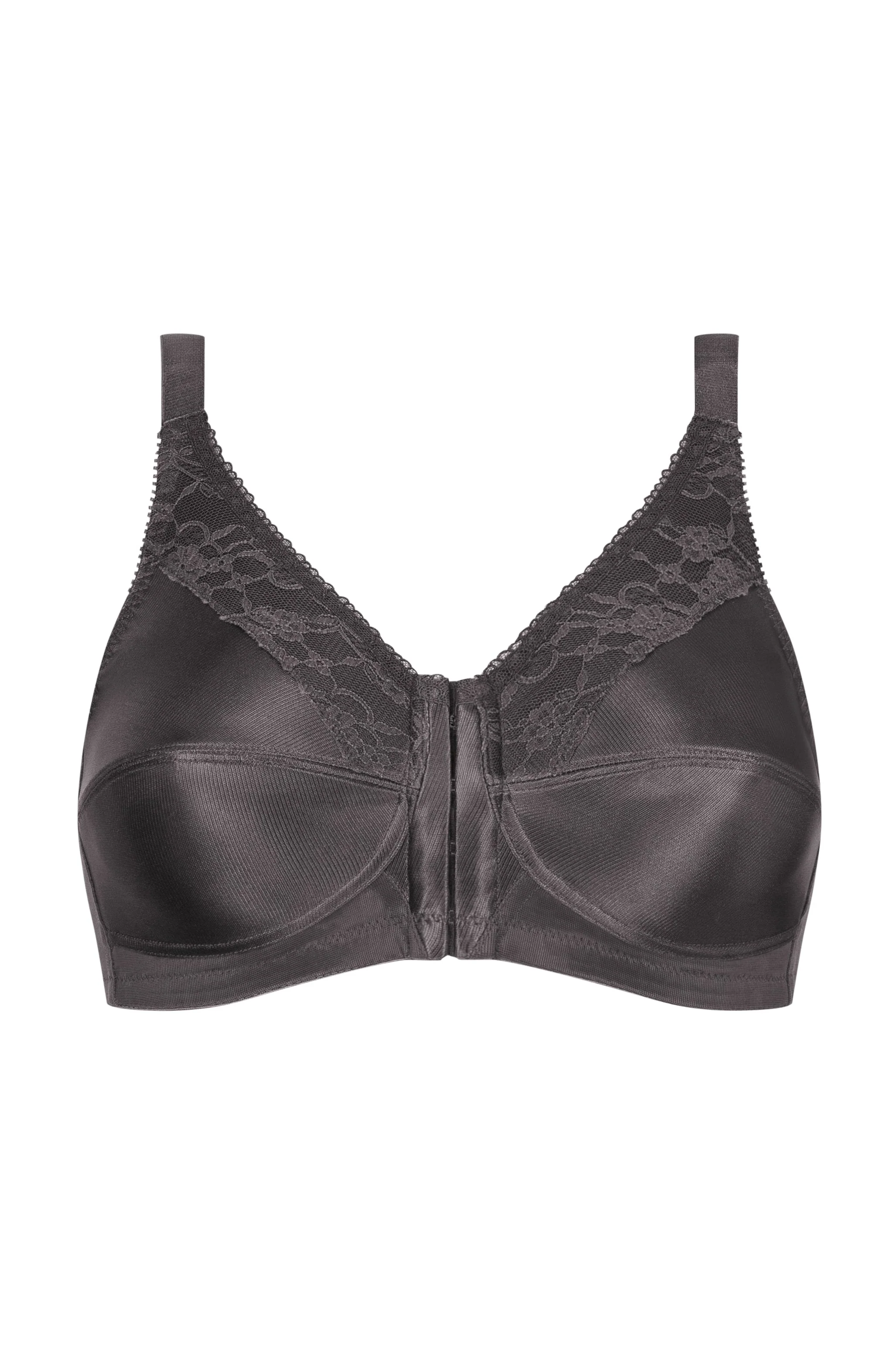 Amoena Nancy Front Fastening Mastectomy Bra - Dark Grey - Image 4