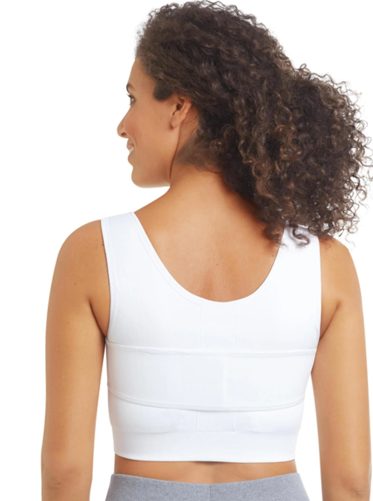 Amoena Pamela Seamless Surgical Mastectomy Bra - White - Image 5