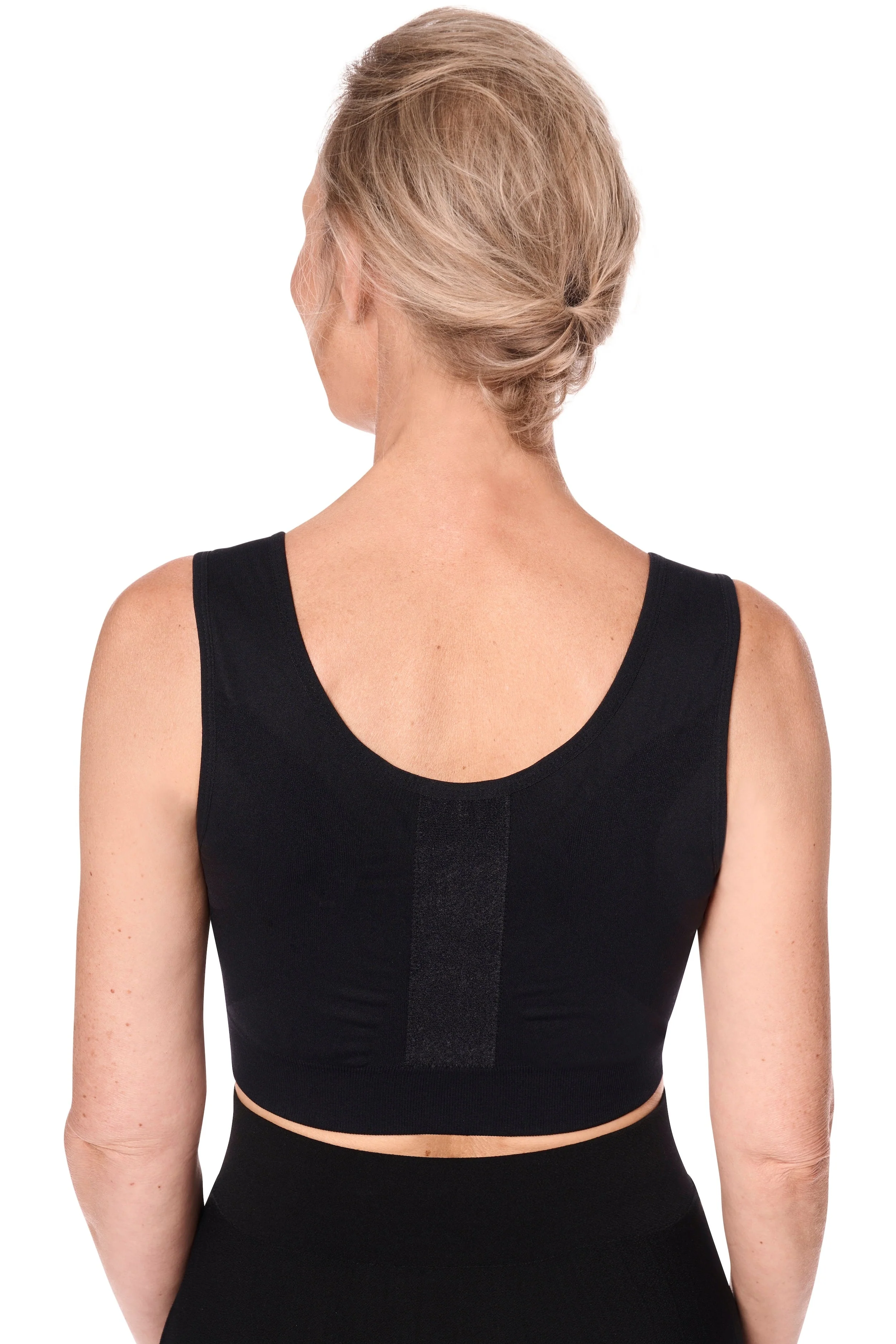 Amoena Sina Seamless Surgical Mastectomy Bra - Black - Image 4