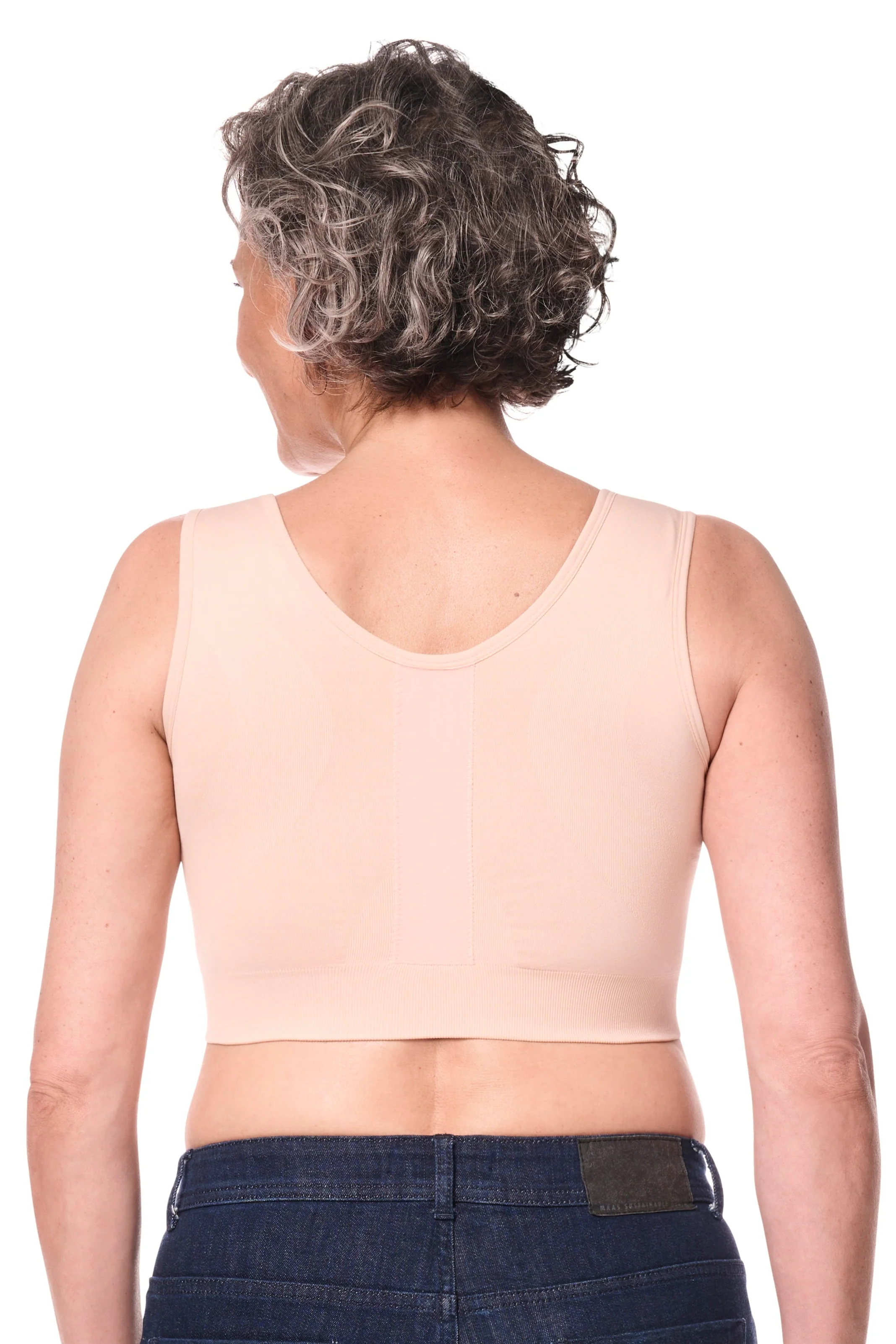 Amoena Sina Seamless Surgical Mastectomy Bra - Rose Nude - Image 2