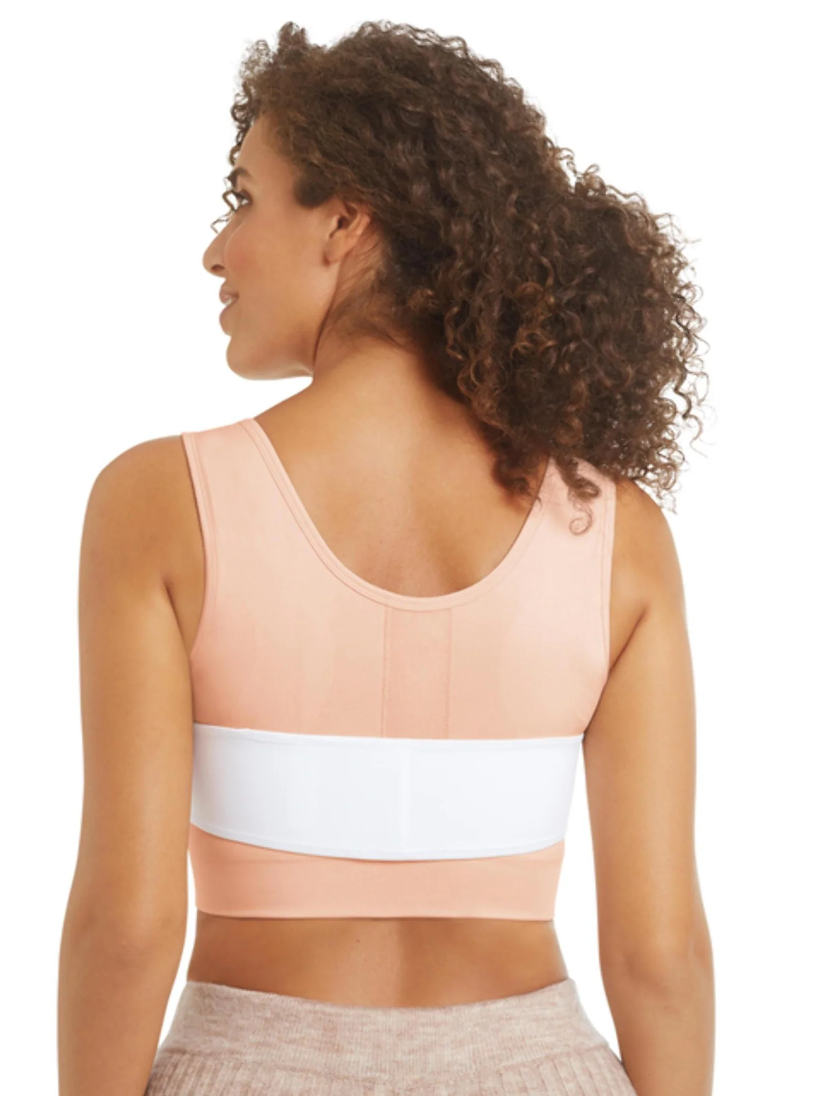 Amoena Sina Seamless Surgical Mastectomy Bra - Rose Nude - Image 8