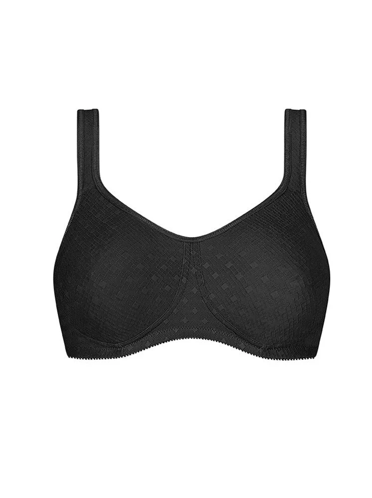 Amoena Tiana Wire Free Mastectomy Bra - Black - Image 3