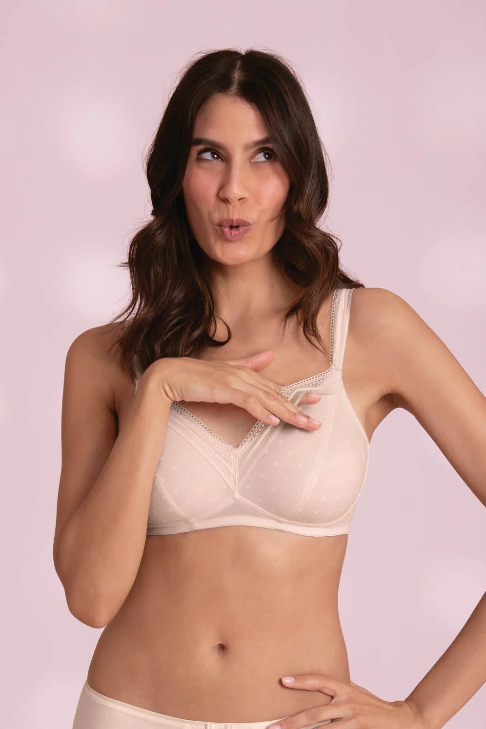Anita Emily Wire Free Mastectomy Bra - Powder Rose - Image 2