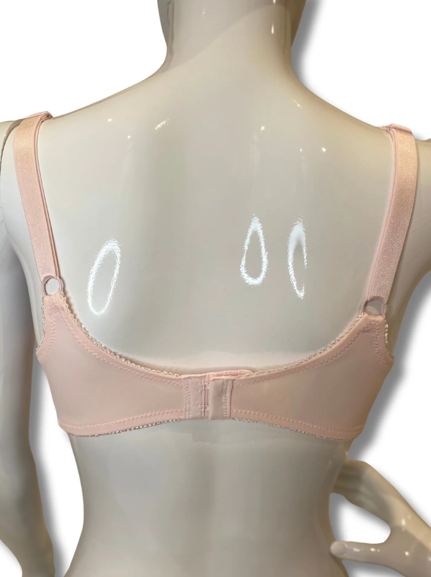 ABC Lace Front Mastectomy Bra - Pale Pink - Image 4