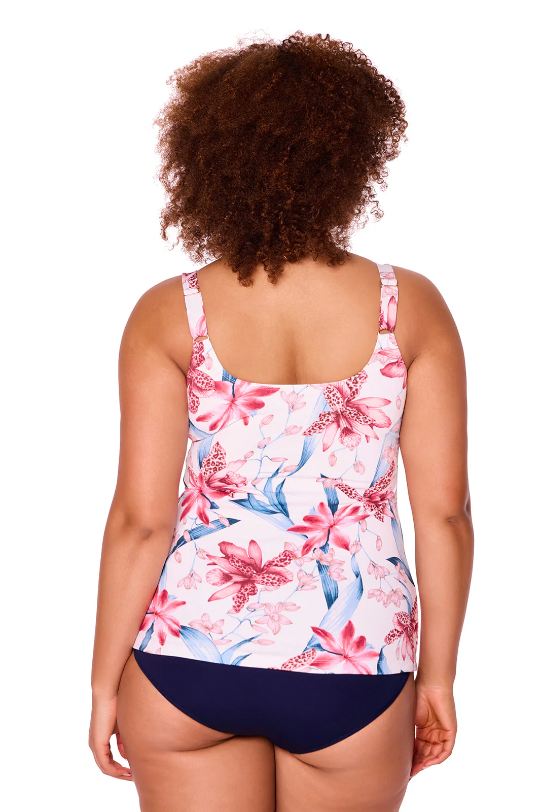 Genevieve Scoop Neck Mastectomy Tankini Top- Tigerlily - Image 3