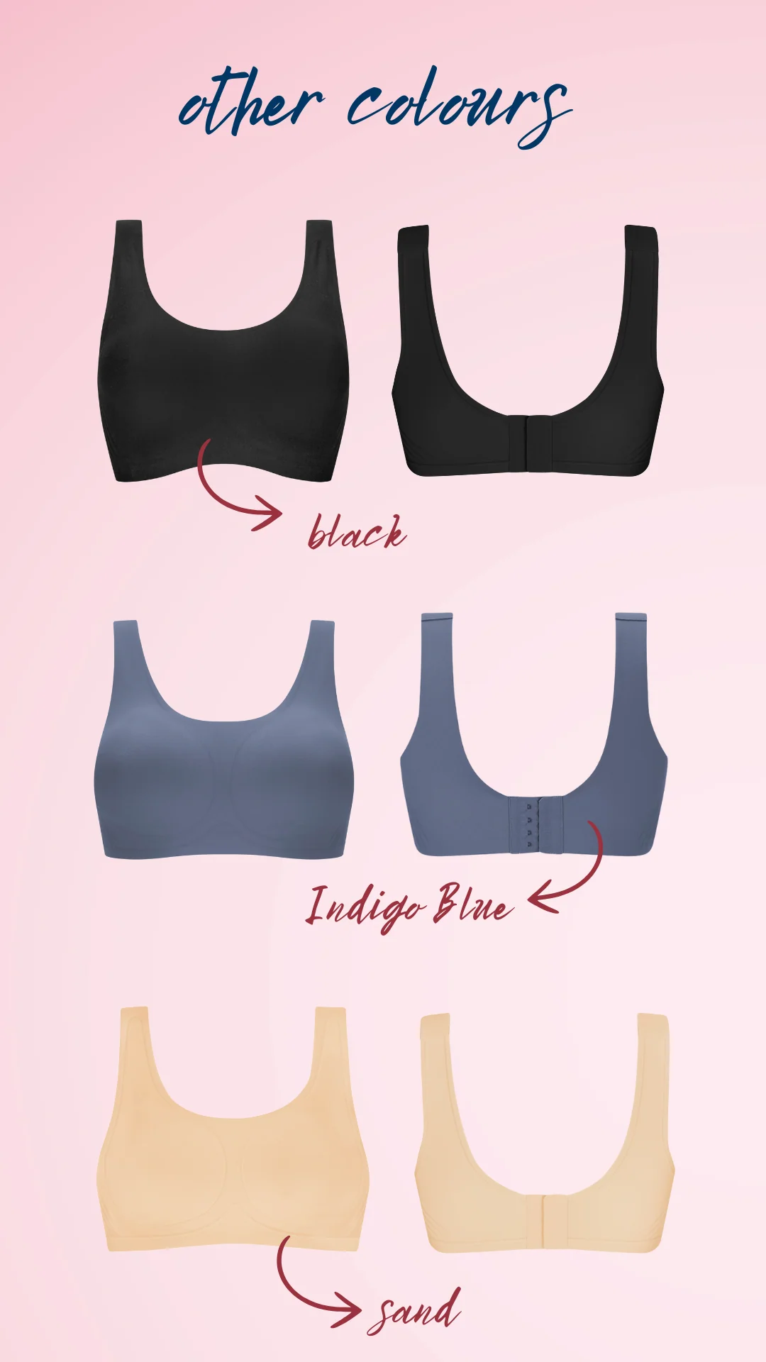 Amoena Linda Lymph Care Mastectomy Bra - Indigo Blue - Image 6