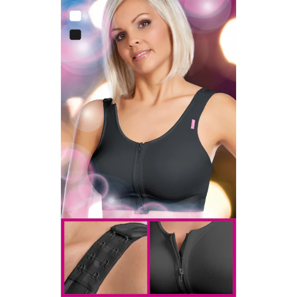 Lipoelastic PI Special Comfort Post Surgery Bra - Black - Image 3