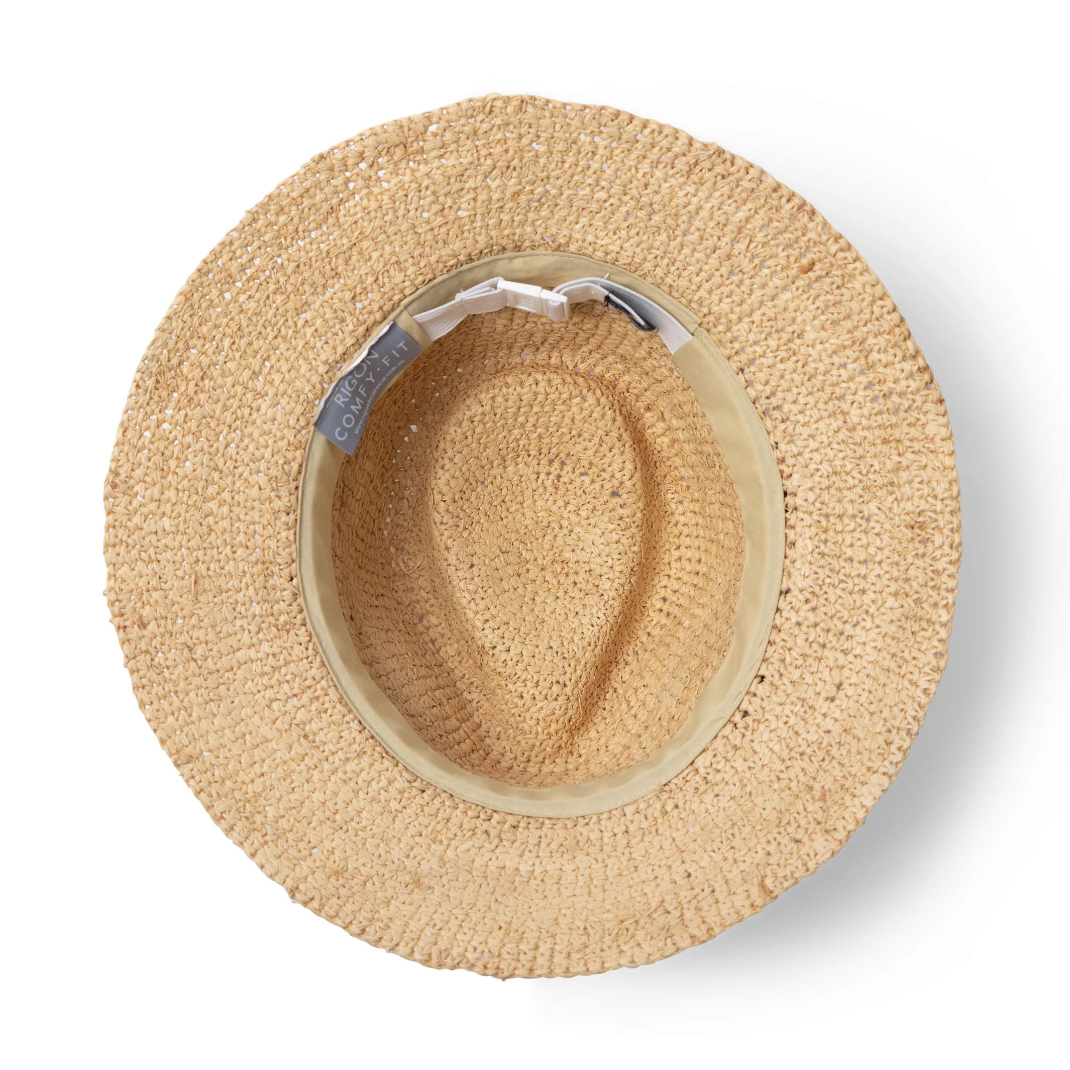 Rigon Christine Raffia Fedora - Natural/Old Rose - Image 7